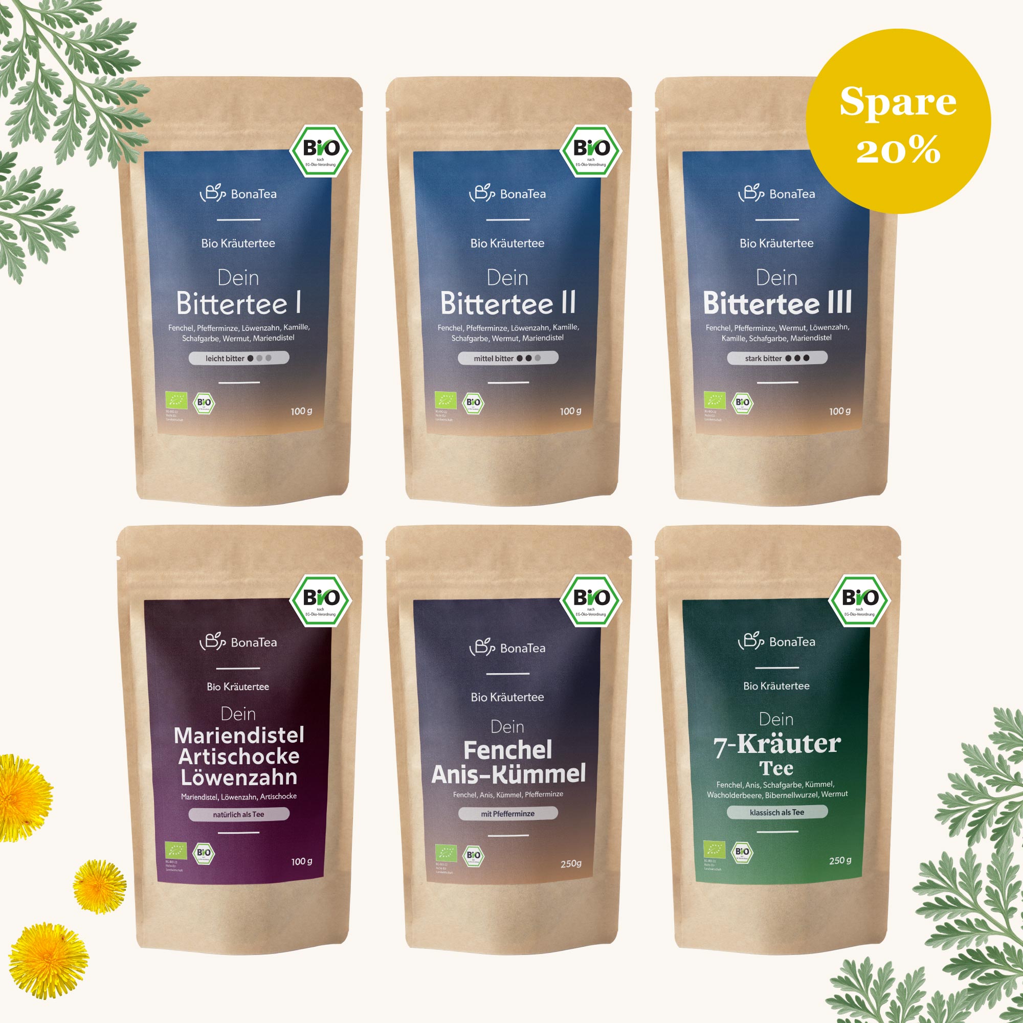 Dein Bittertee Probierset