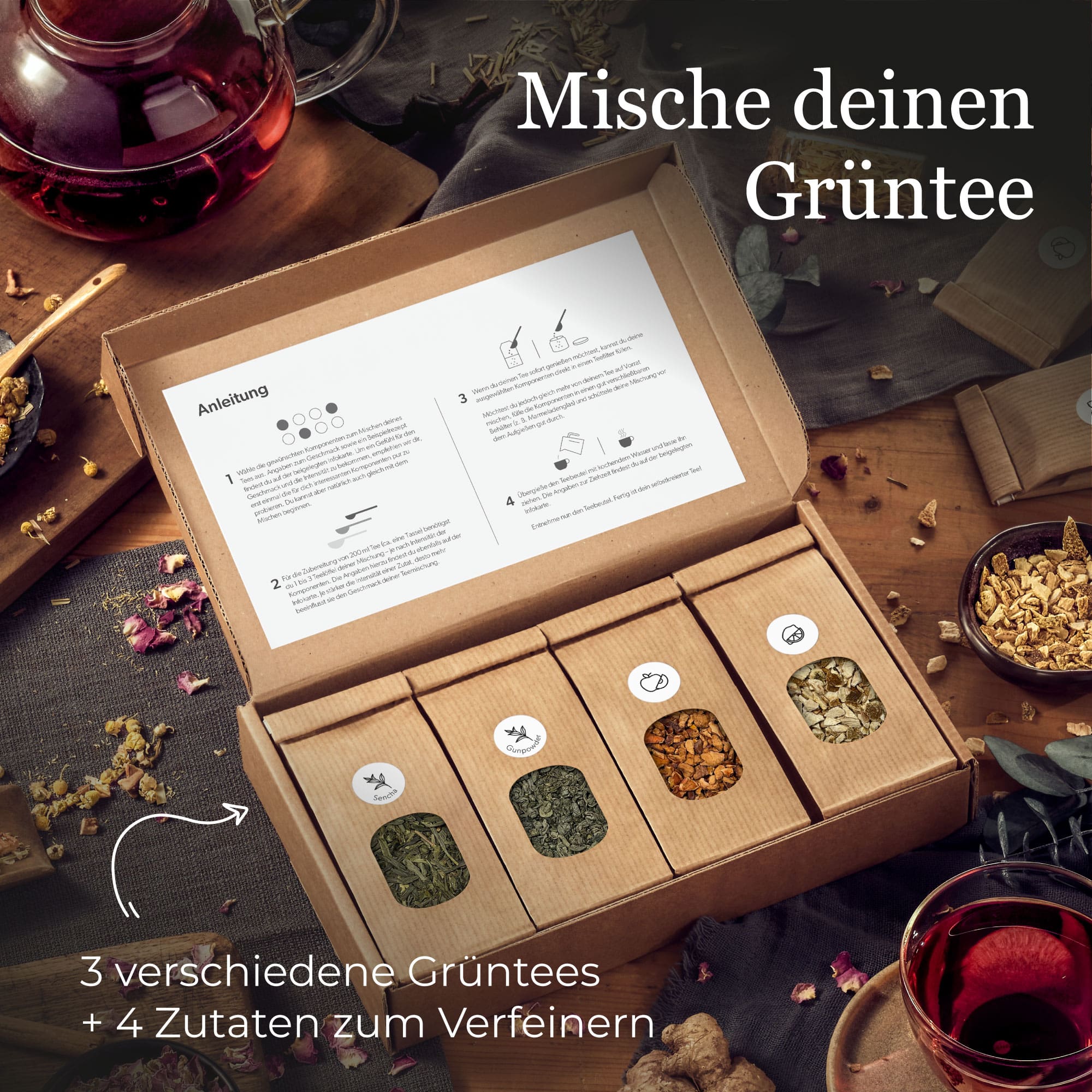 Grüntee Selber Mischen Geschenkset