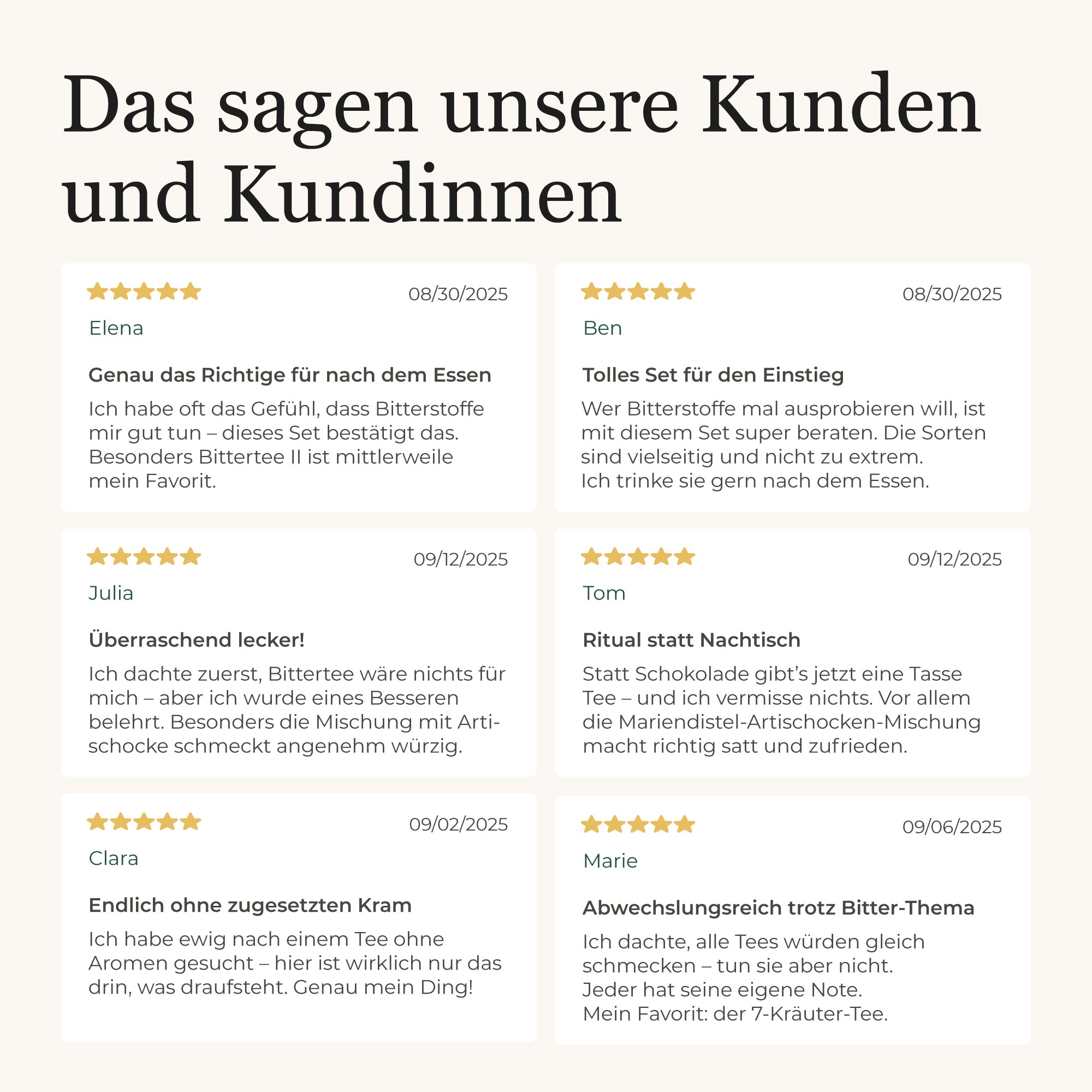 Dein Bittertee Probierset