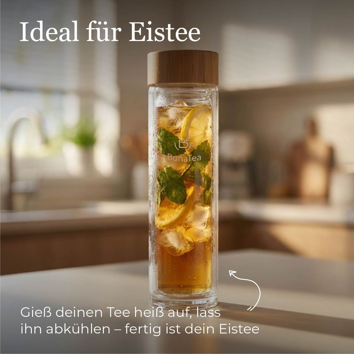 Deine Teeflasche mit Sieb