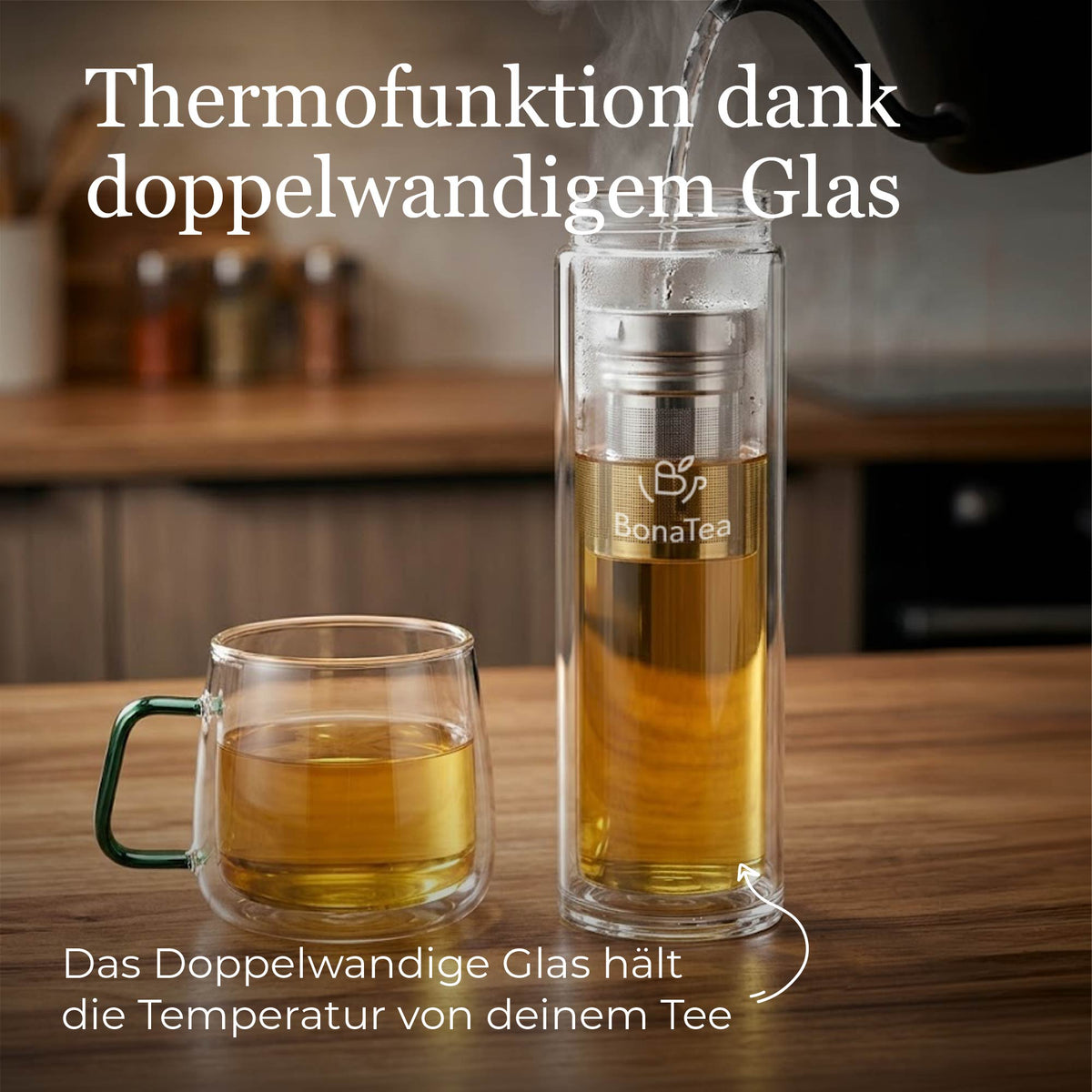 Deine Teeflasche mit Sieb