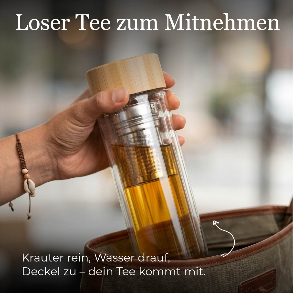 Deine Teeflasche mit Sieb