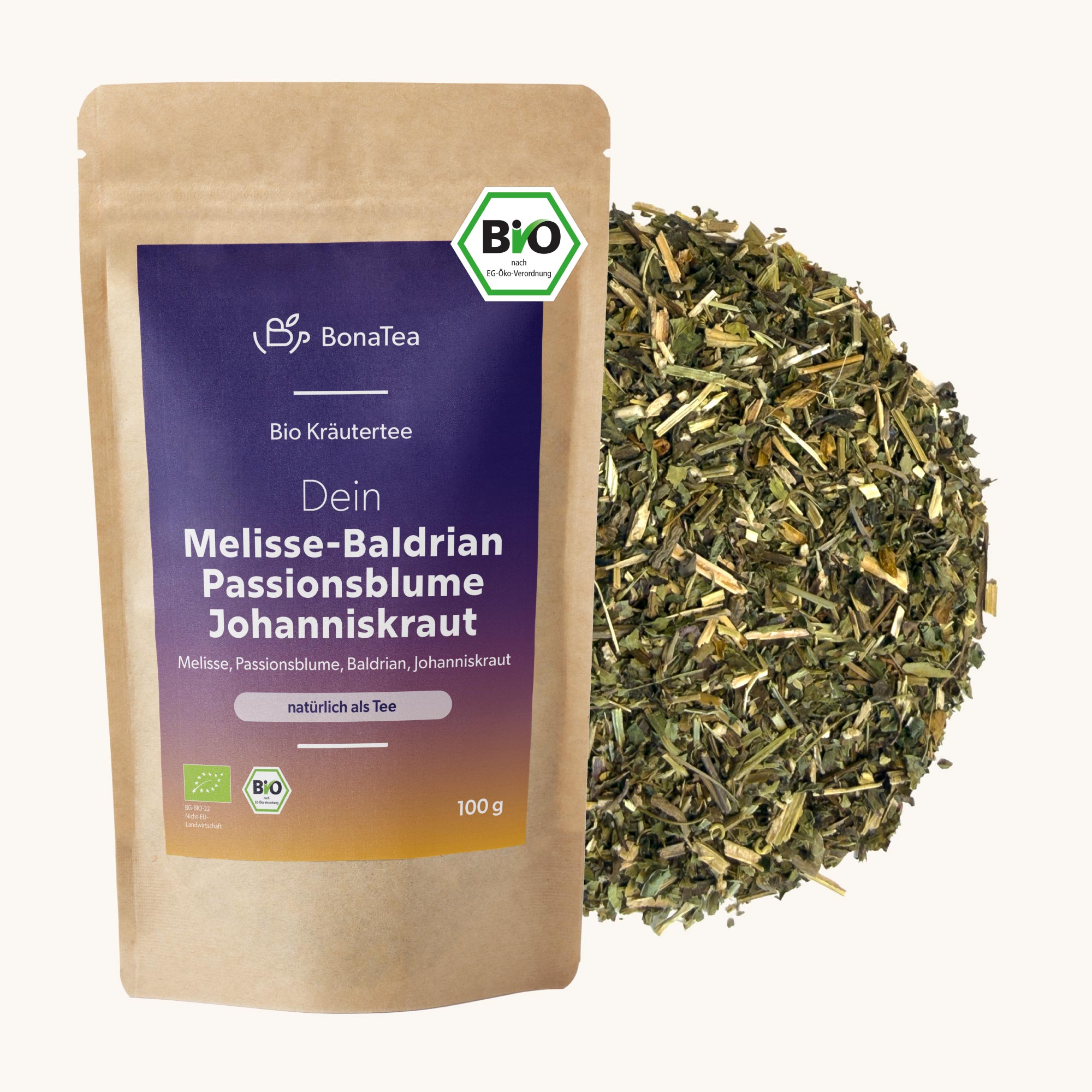 Dein Melisse-Baldrian-Passionsblume-Johanniskraut