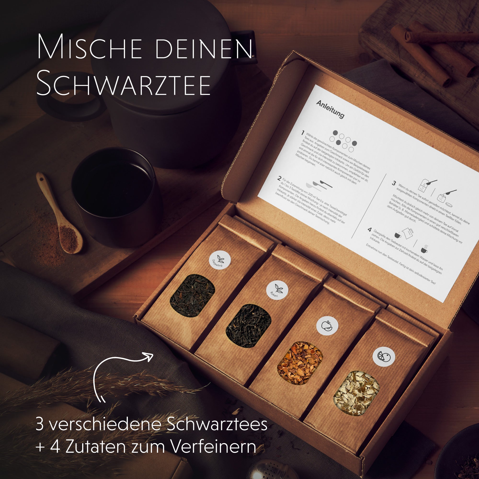 Schwarztee Selber Mischen Geschenkset