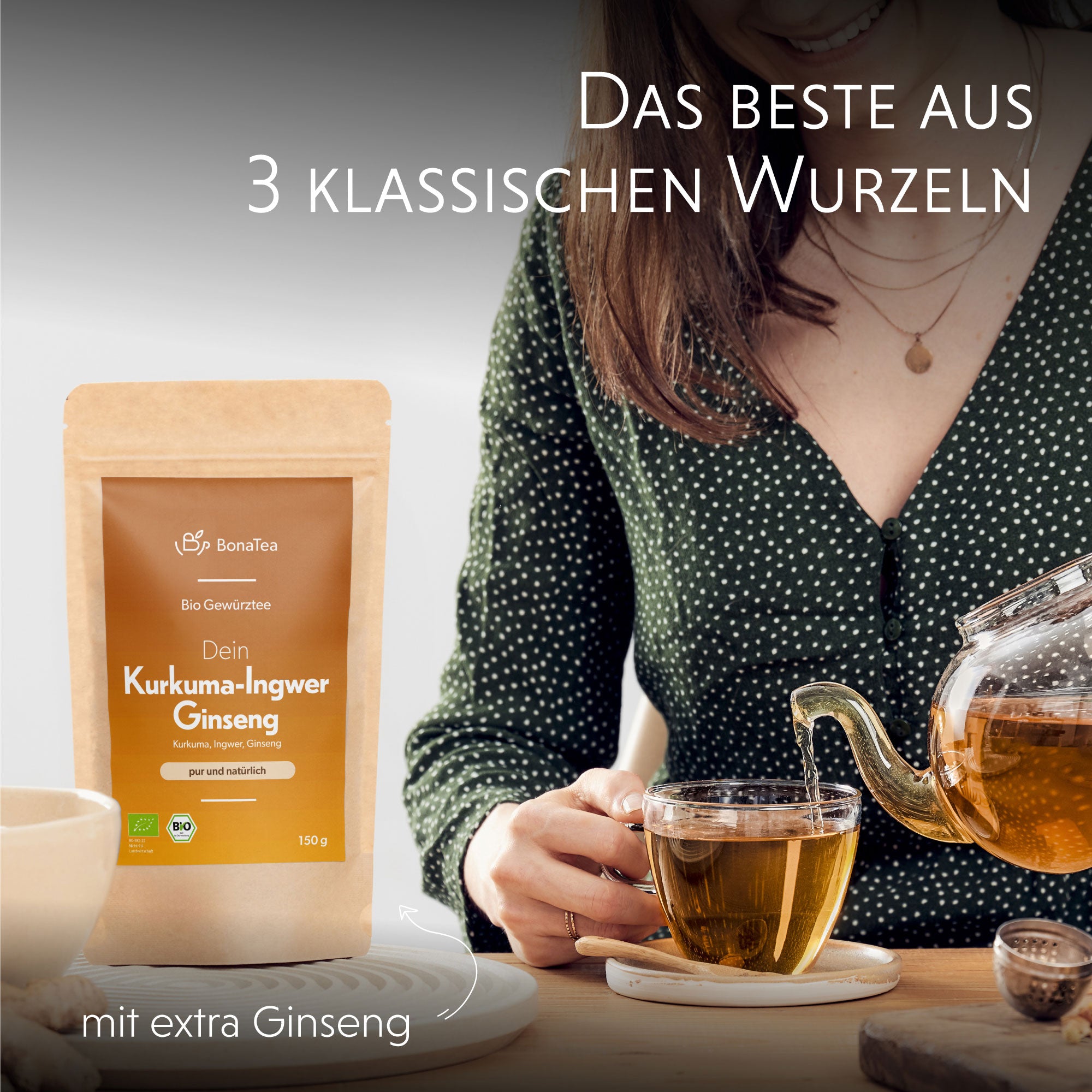 Dein Kurkuma-Ingwer-Ginseng - Gewürztee, 150g