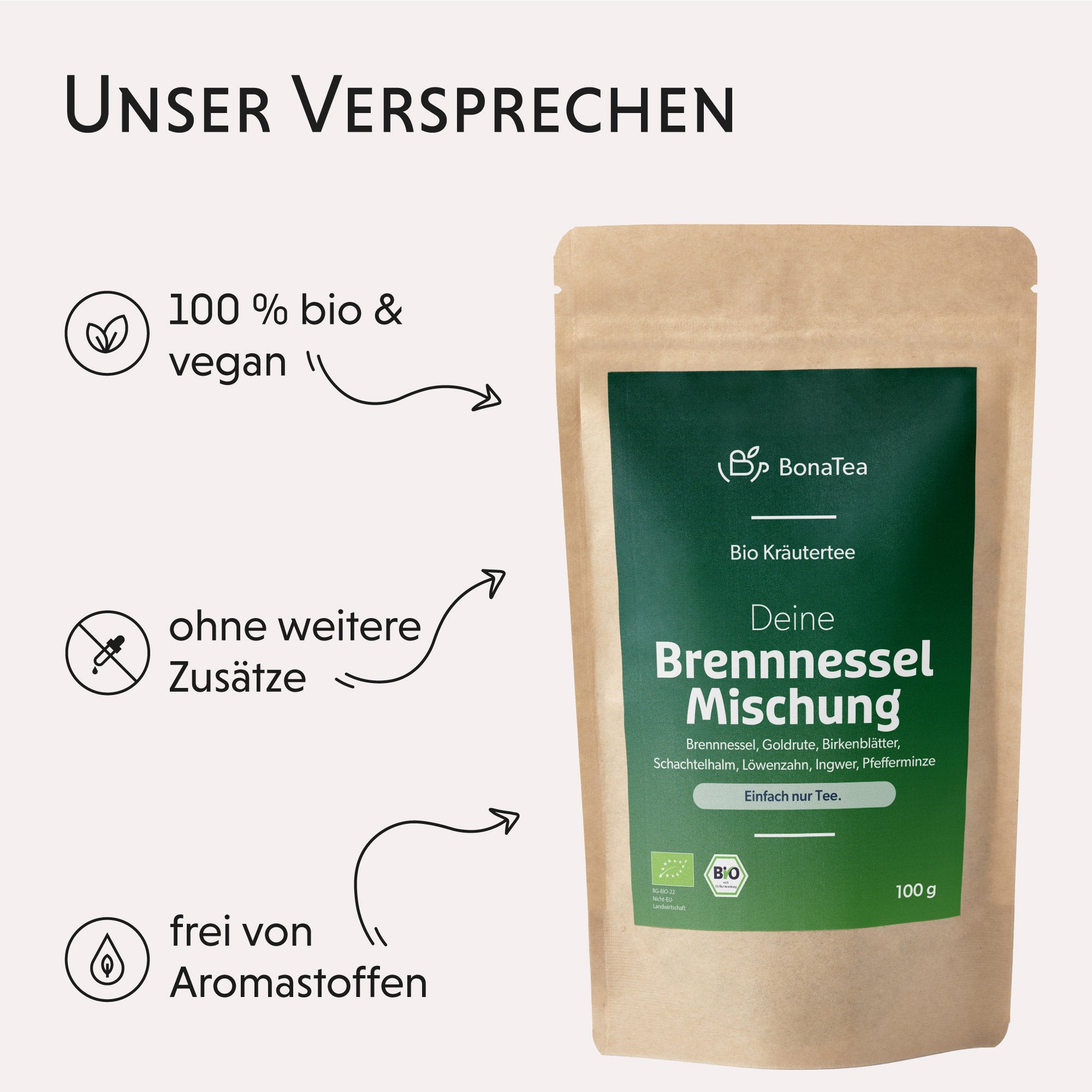 Deine Brennnessel-Mischung - Kräutertee, 100g