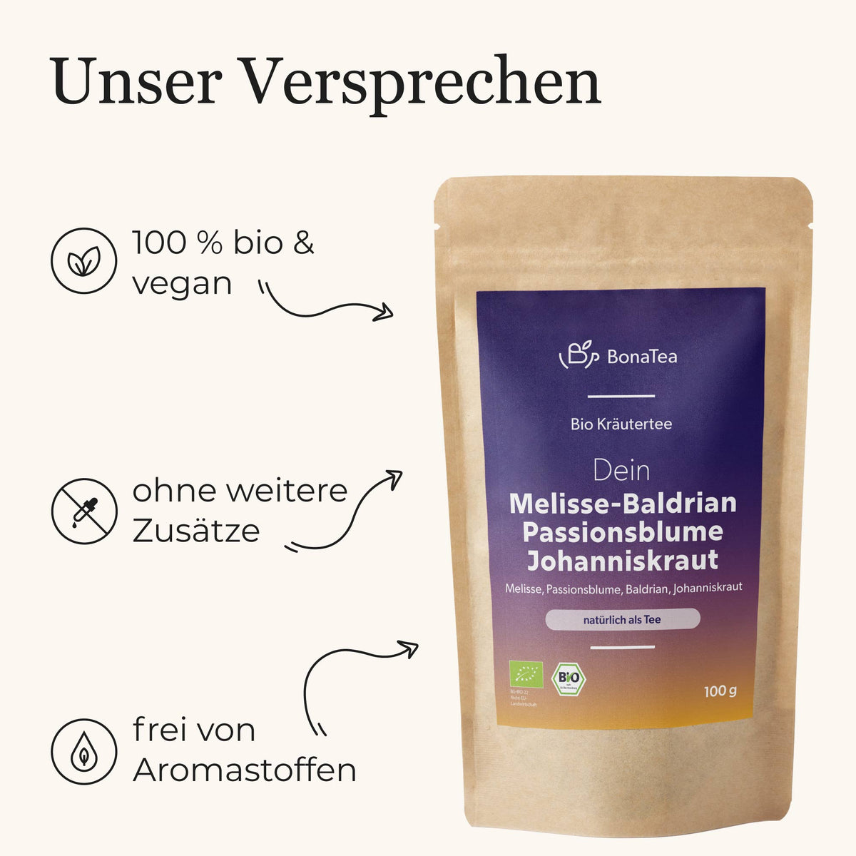 Dein Melisse-Baldrian-Passionsblume-Johanniskraut