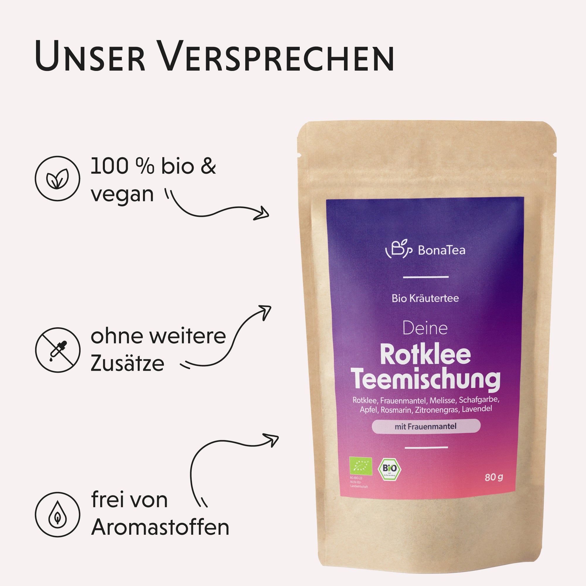 Deine Rotklee-Teemischung - Kräutertee, 80g