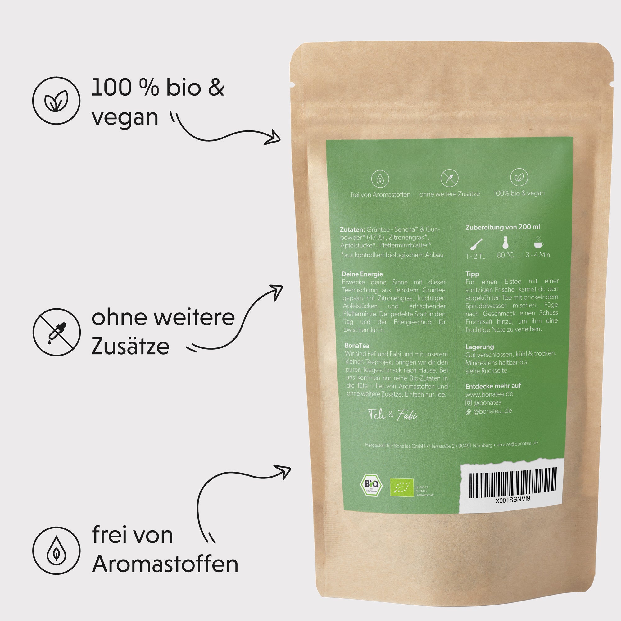 Deine Energie - Grüntee-Mischung, 100g