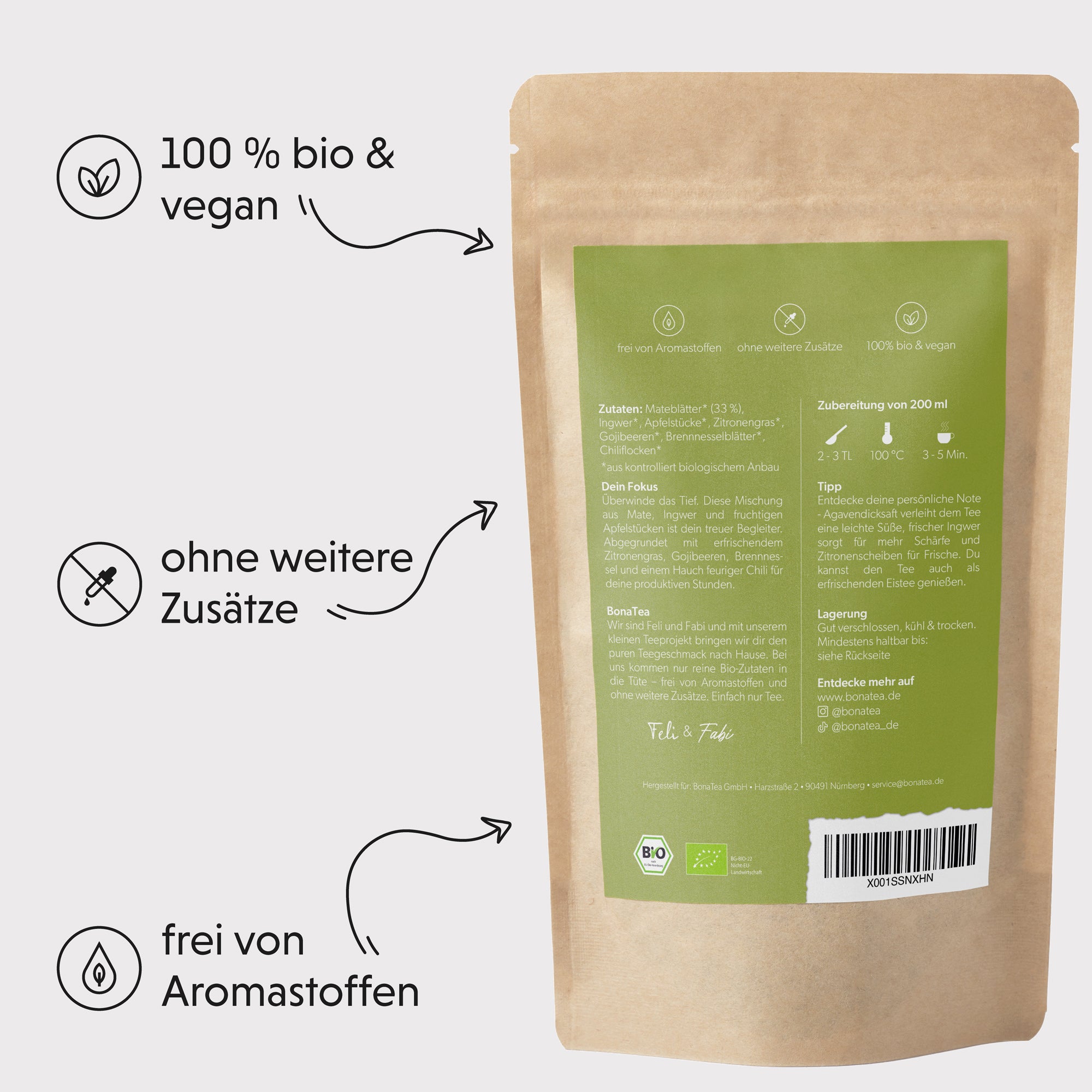 Dein Fokus - Mate-Tee-Mischung, 100g