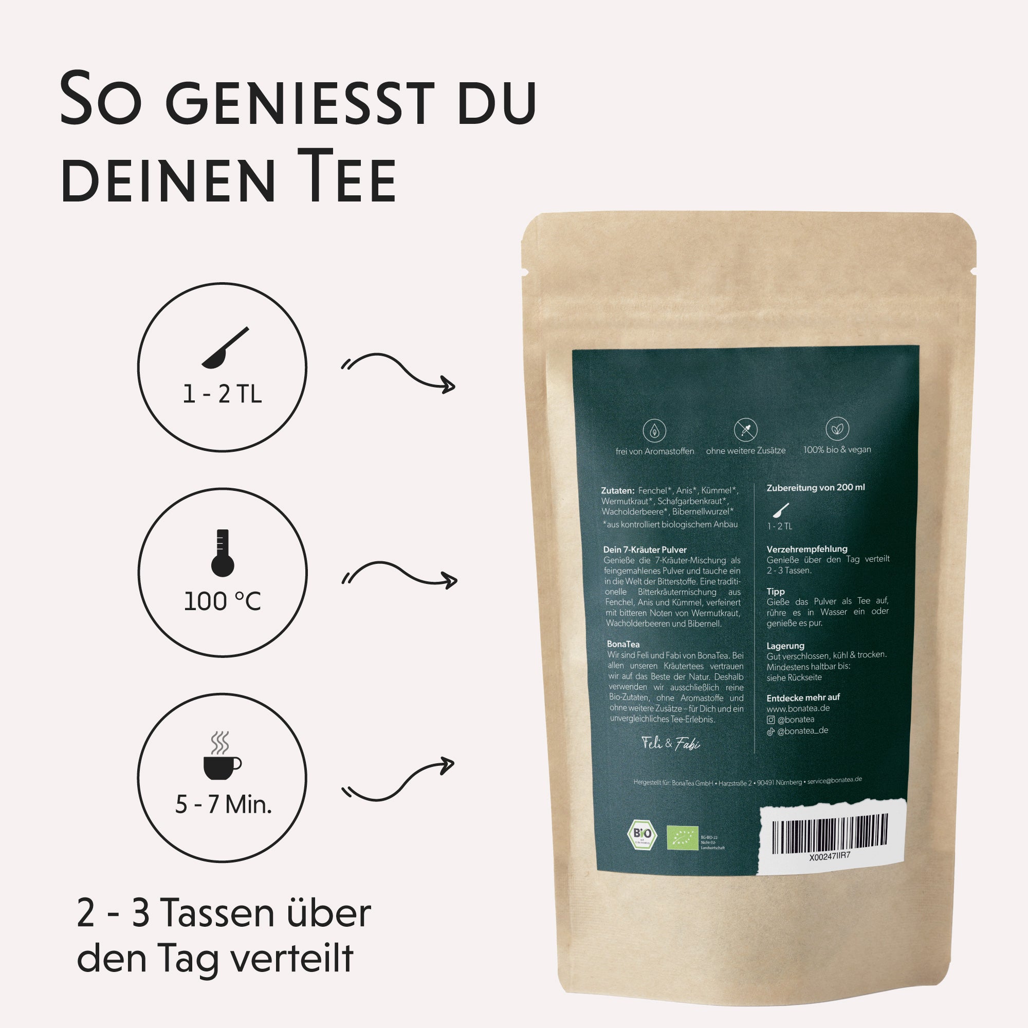 Dein 7-Kräuter Pulver - Kräuterpulver, 250g