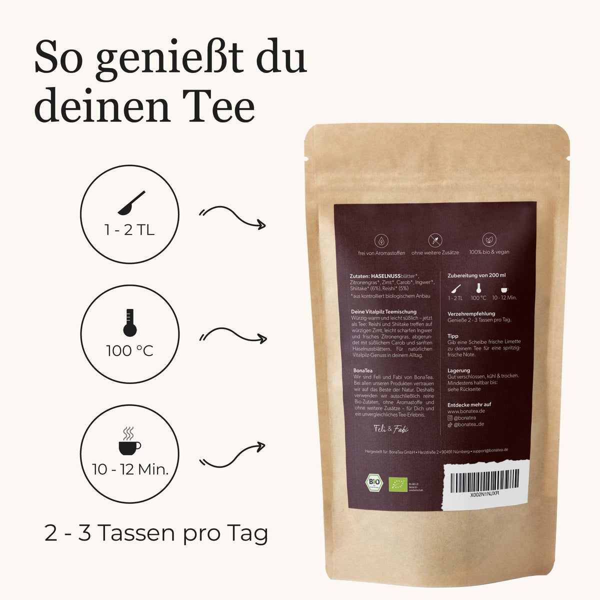 Deine Vitalpilz Teemischung