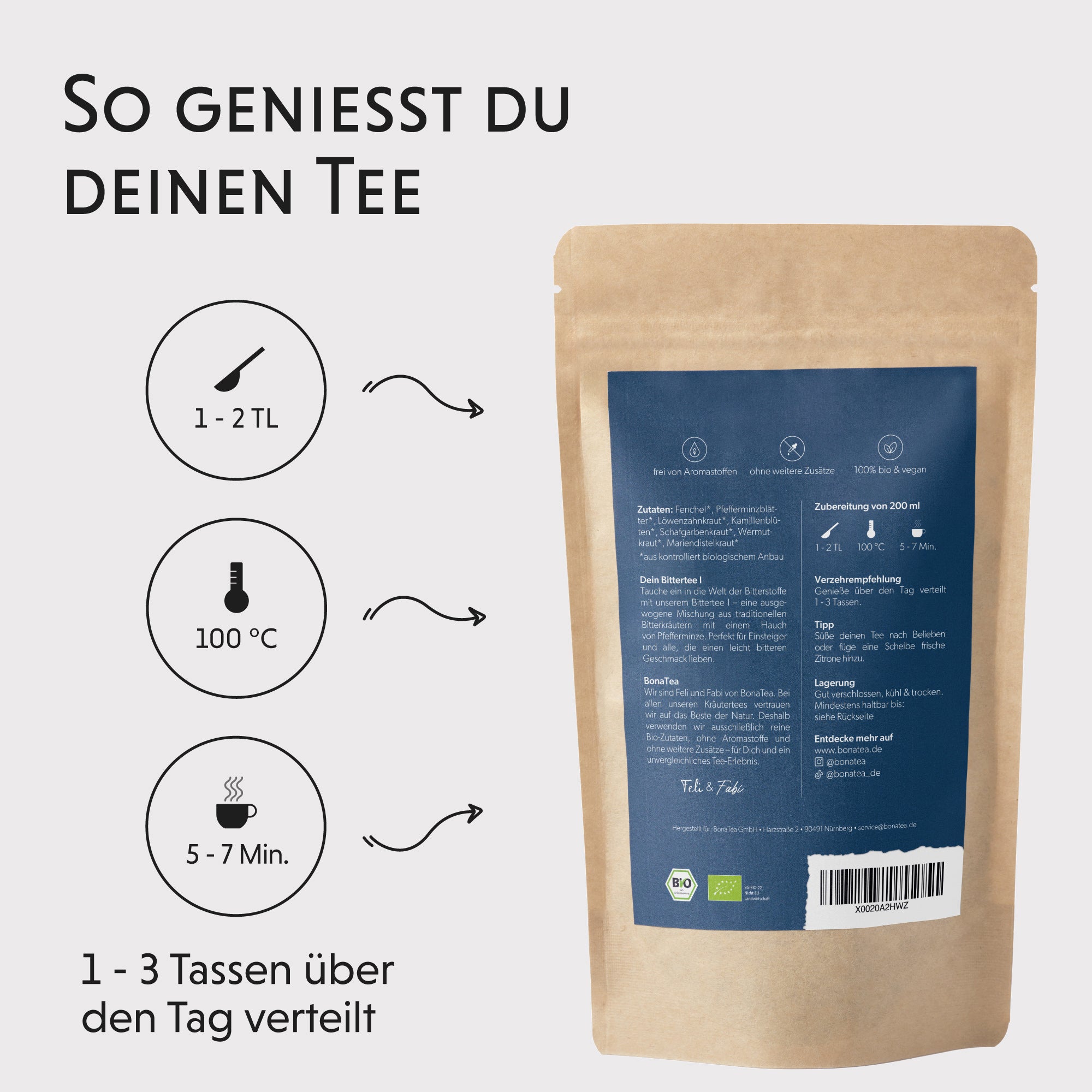 Dein Bittertee 1 - Intensität: Leicht, 100g