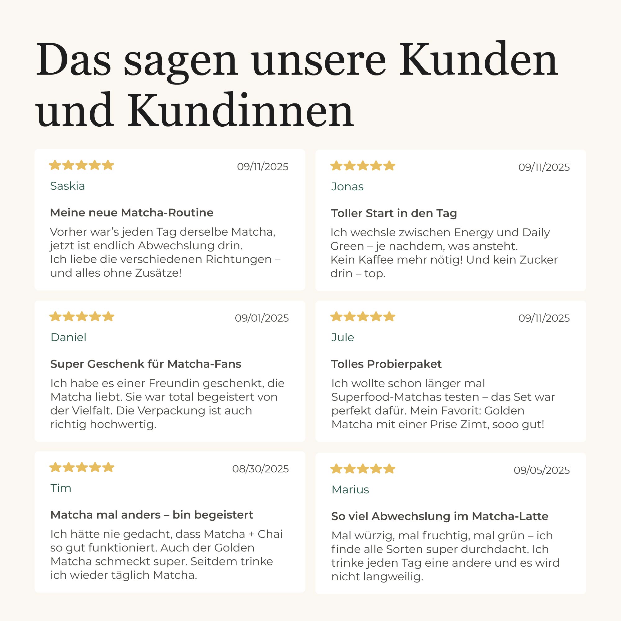 Dein Matcha⁺ Kennenlernset