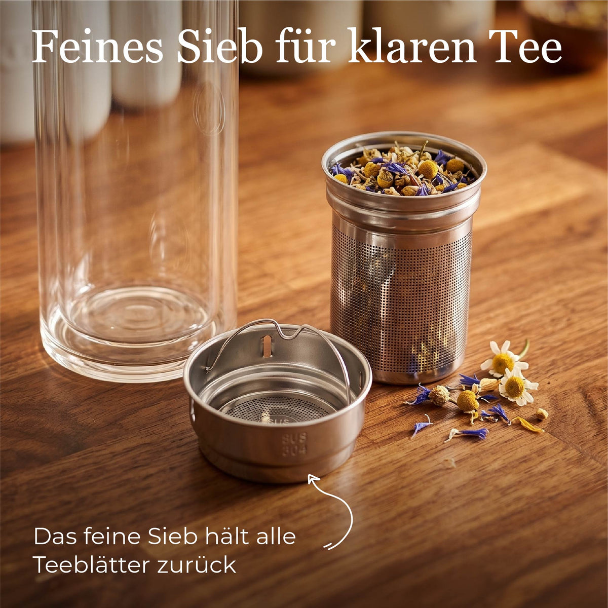 Deine Teeflasche mit Sieb